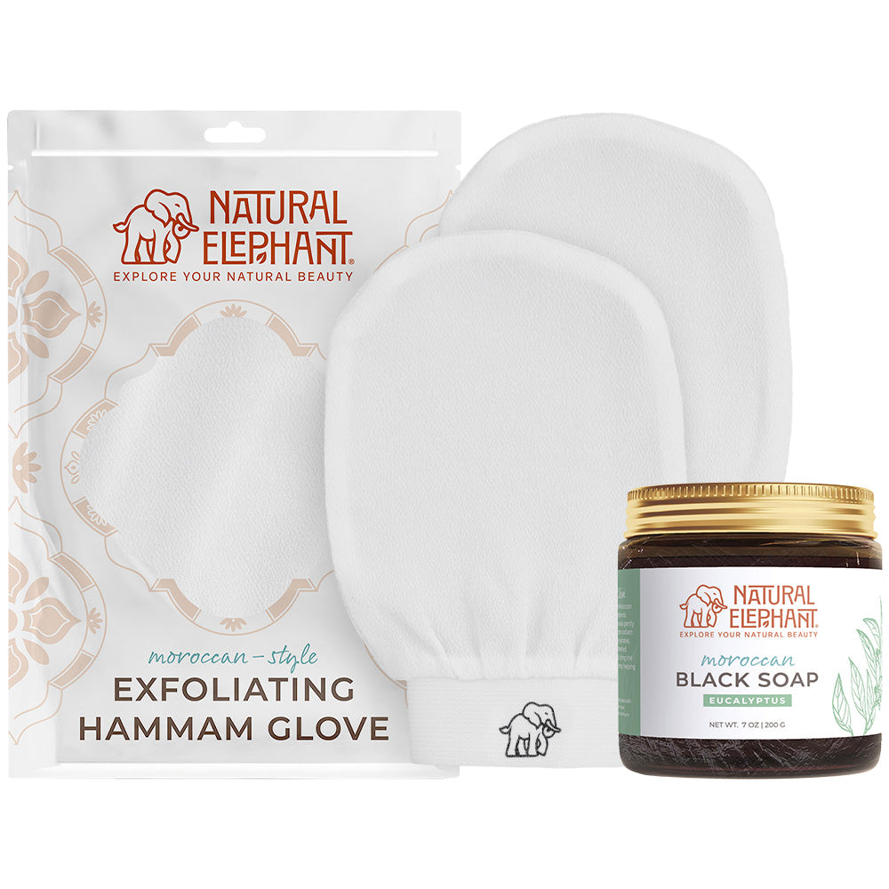 Moroccan Double Exfoliating Glove and Soap Kit