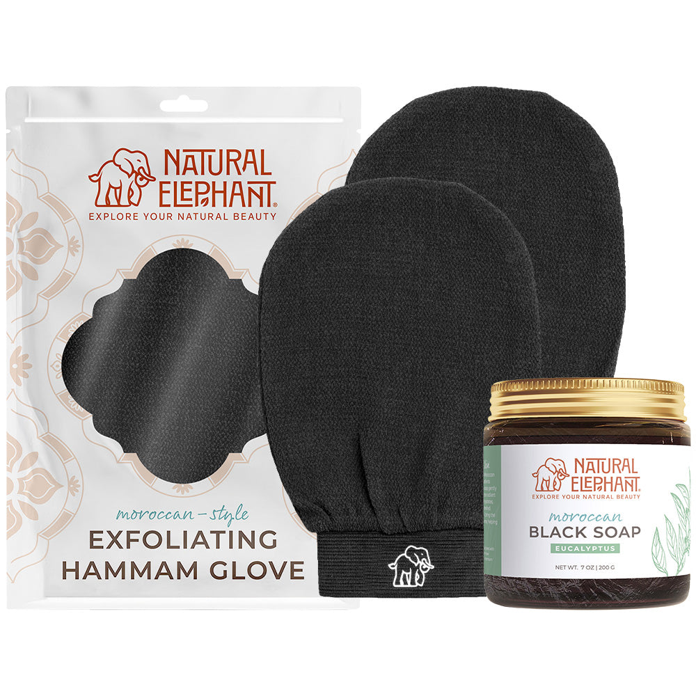 Moroccan Double Exfoliating Glove and Soap Kit