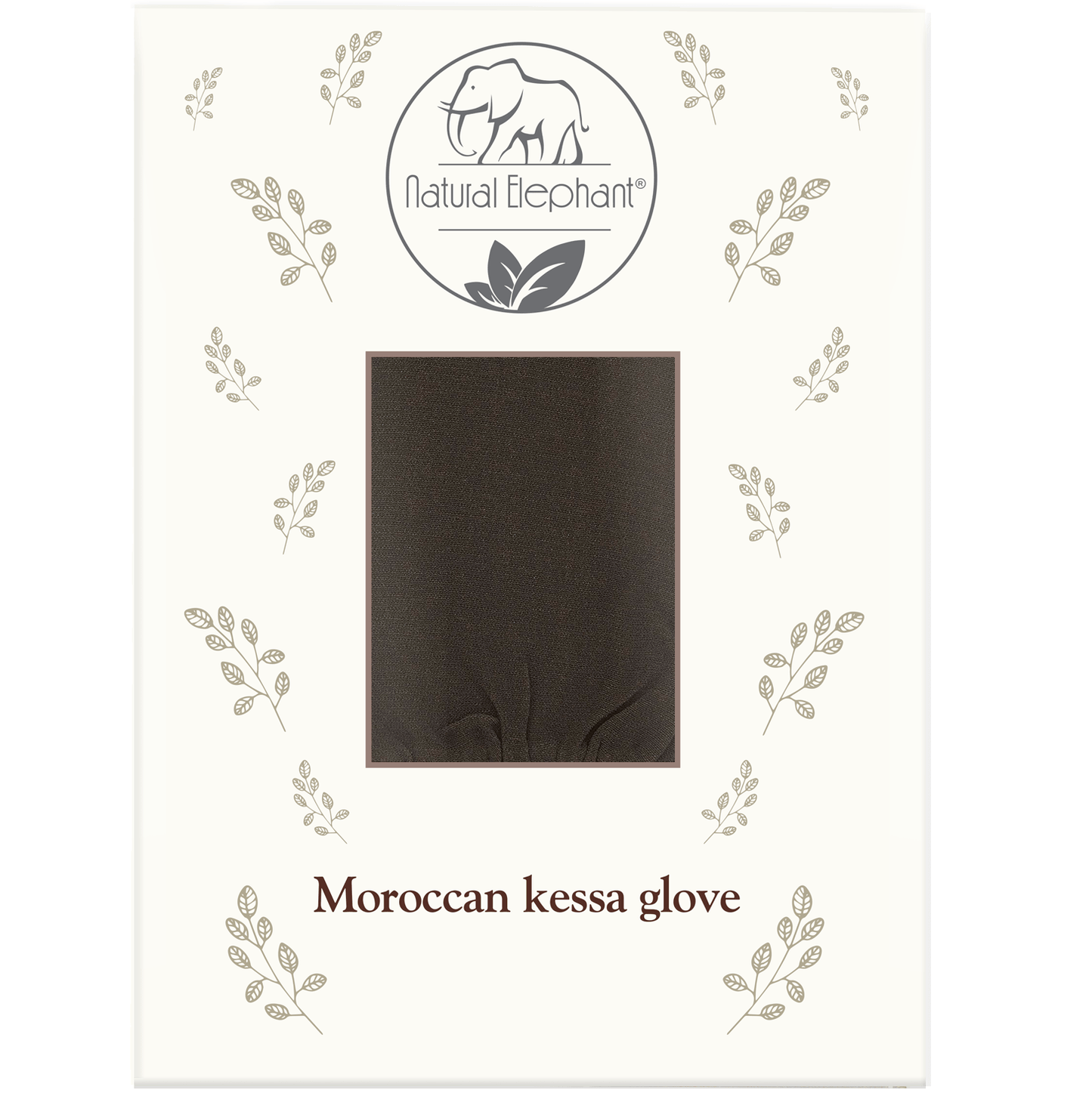 Traditional Moroccan Kessa Glove and Black Soap Set - Natural Elephant