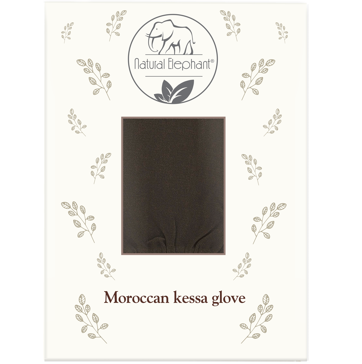 Traditional Moroccan Kessa Glove and Black Soap Set - Natural Elephant