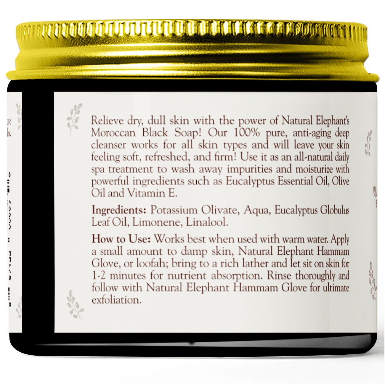 Traditional Moroccan Kessa Glove and Black Soap Set - Natural Elephant