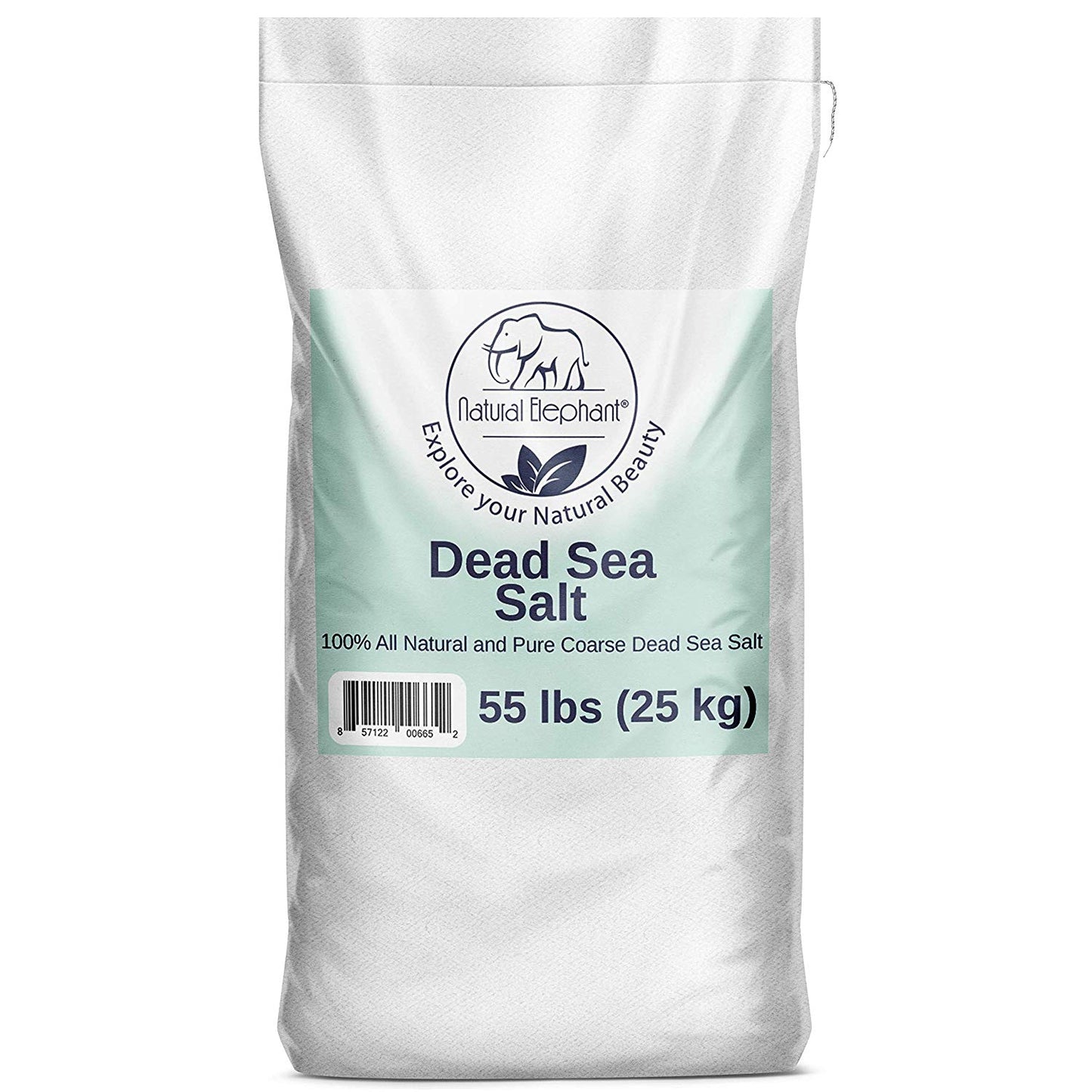 55 lb (25 kg) bag of coarse Dead Sea salt by. Perfect for bath soaks, exfoliating scrubs, and skincare benefits.