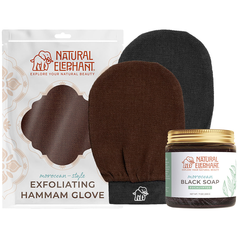Moroccan Double Exfoliating Glove and Soap Kit