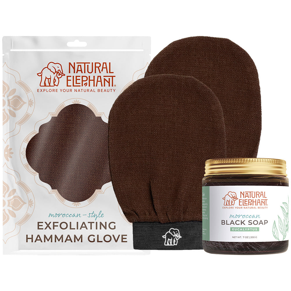 Moroccan Double Exfoliating Glove and Soap Kit