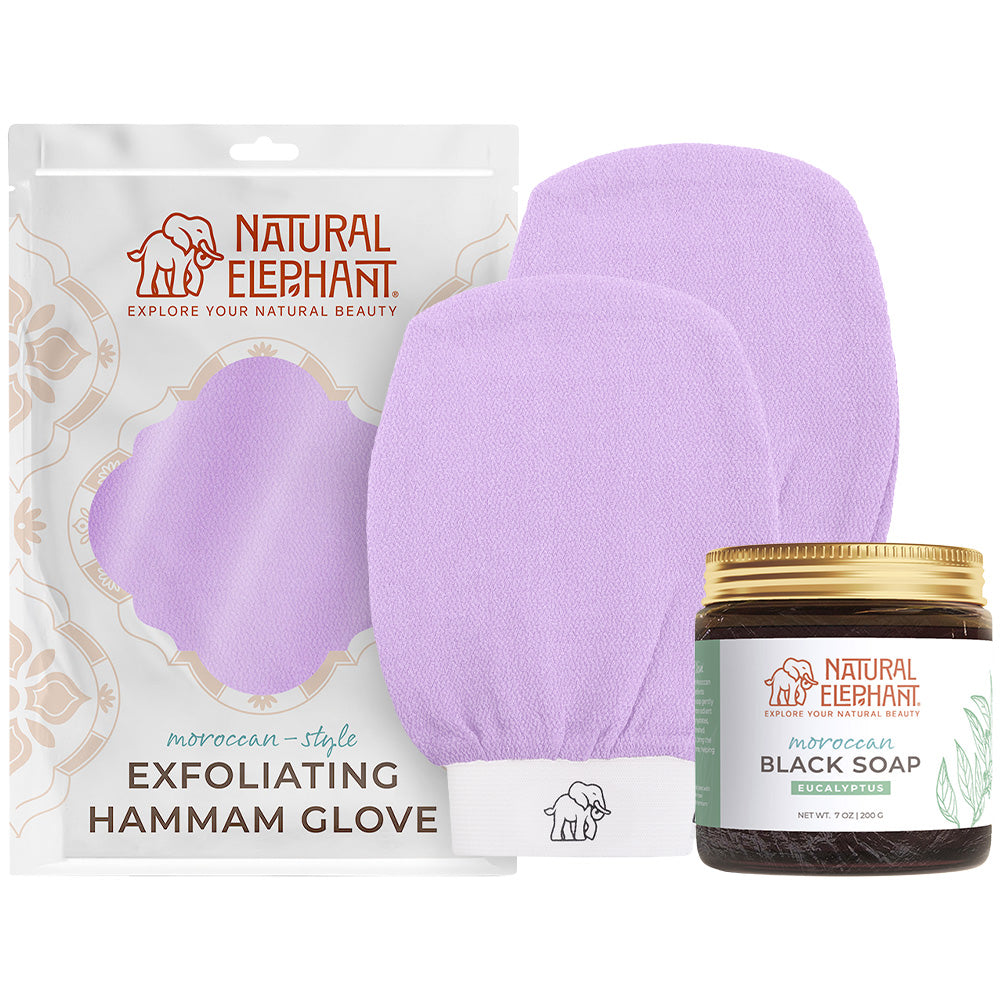 Moroccan Double Exfoliating Glove and Soap Kit