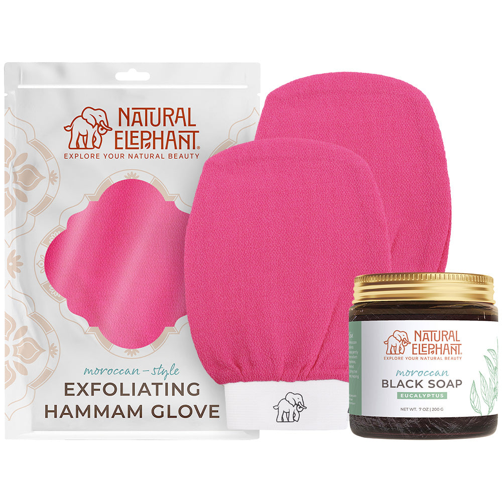 Moroccan Double Exfoliating Glove and Soap Kit