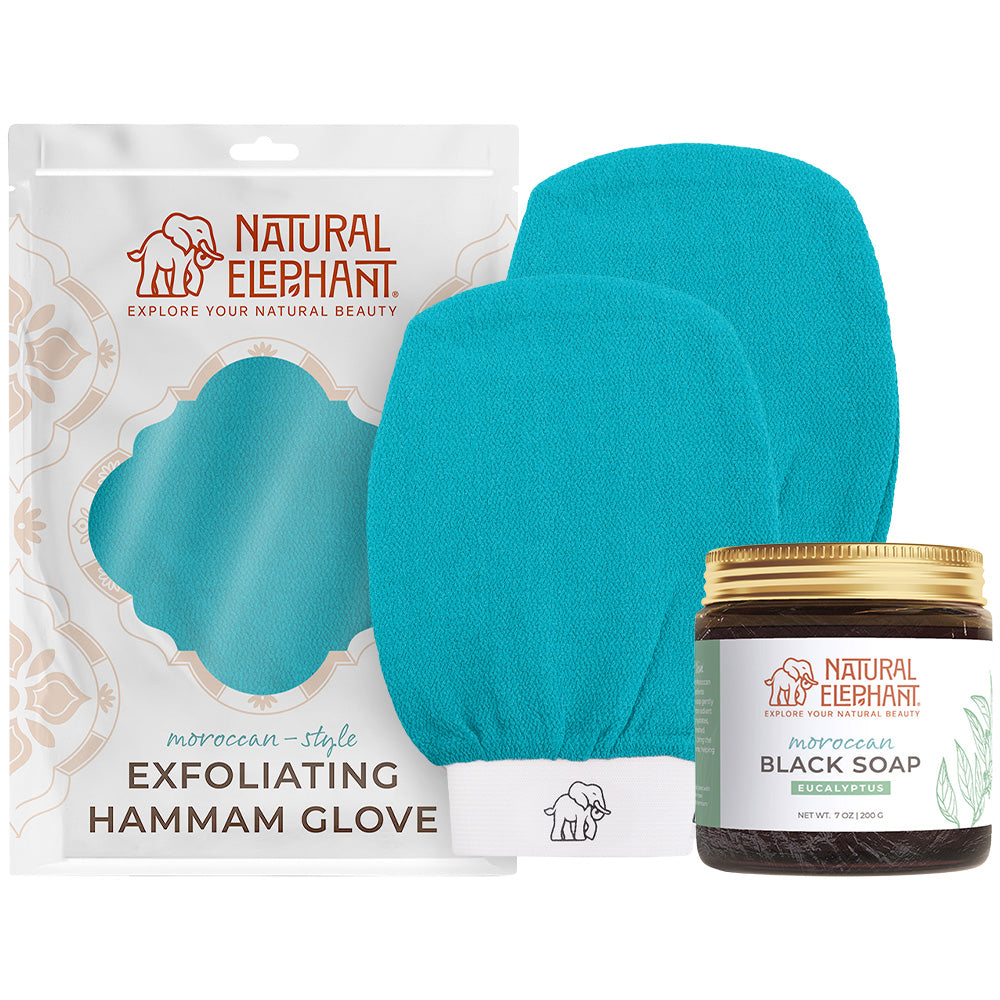 Moroccan Double Exfoliating Glove and Soap Kit